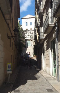 Girona - cobbled alleys give it a medival touch.